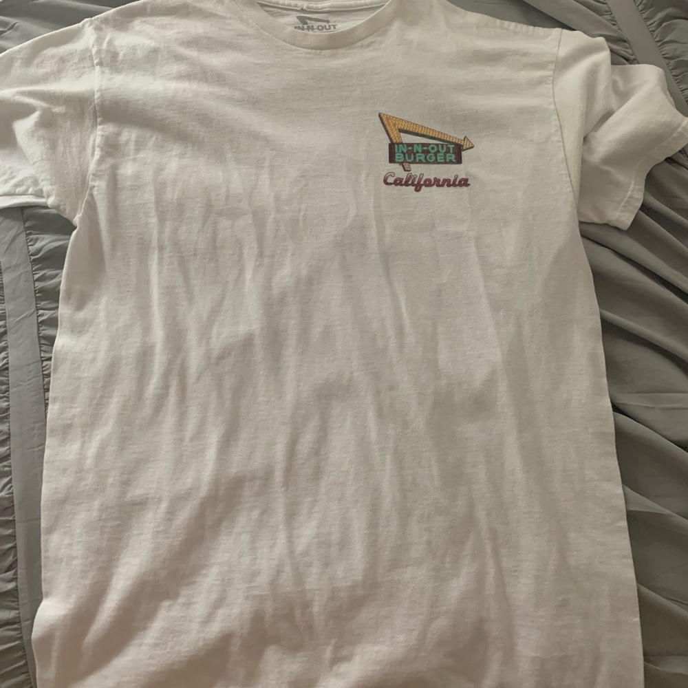 in and out burger white t-shirt
